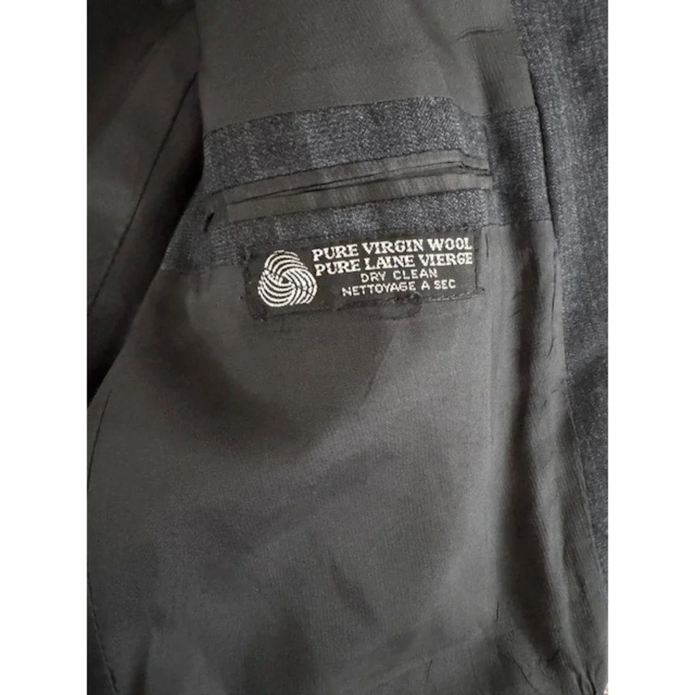Henley by Par Tip Top Men's 100% Wool Gray Pinstripe Blazer‎ Suit Jacket